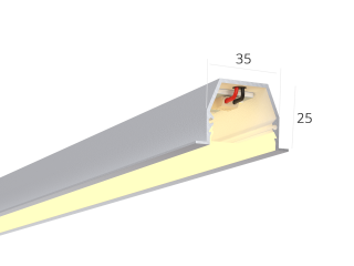Линейный светильник HOKASU 35/25 IN noPS (RAL9003/1250mm/LT70 — 3K/28W)