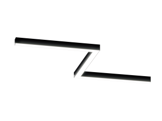 Серия функциональных подвесных Z-образных светильников (3 или 4 луча на выбор).