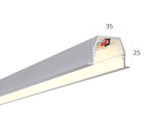 Линейный светильник HOKASU 35/25 IN noPS (RAL9003/2500mm/LT70 — 4K/55W)
