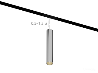Светильник HOKASU OneLine Tube Hang (SILVER/D55/320mm — 4K/10W/38deg)