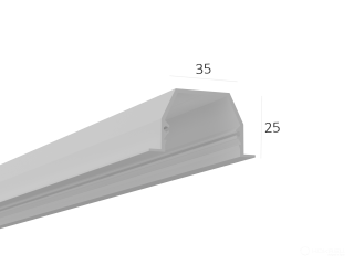 Profil HOKASU 35/25 IN ral9003 (difüzörsüz) — 2500mm