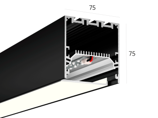 Линейный светильник HOKASU S75 noPS (RAL9005/500mm/LT70 — 4K/11W)