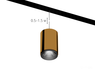 Lamp HOKASU OneLine Tube Hang Zoom (GOLD/D85/120mm — 3K/30W/12-50deg)