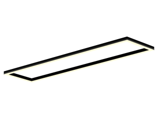 Lamp HOKASU Frame S50 (RAL9005/2498x617mm/LT70 — 3K/130W)