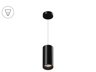 Cylindrical housing with a diameter of 55 mm for lamps with a GU10 base. 
The lamp is ideal for illumination of a bedside table or individual items in the interior.