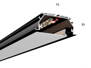 Линейный светильник HOKASU 75/35 IN (RAL9005/500mm/LT70 — 3K/11W)