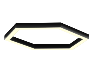Lamp Шестигранник S50 (RAL9005/411*6mm/LT70 — 3K/52W)