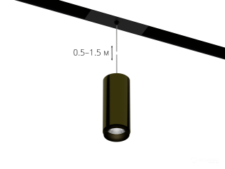 Lamp HOKASU OneLine Tube Hang Zoom (BLACK GOLD/D55/120mm — 4K/10W/12-50deg)