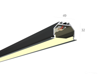 Линейный светильник HOKASU 49/32 IN noPS (RAL9005/500mm/LT70 — 3K/11W)