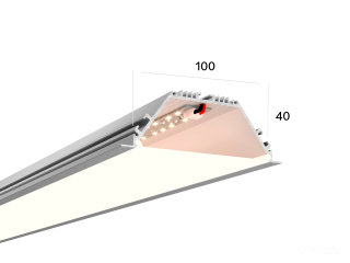 Linear lamp HOKASU 100/40 IN noPS (Anod/500mm/LT70 — 4K/11W)