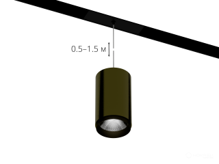 Lamp HOKASU OneLine Tube Hang Zoom (BLACK GOLD/D75/120mm — 3K/20W/12-50deg)