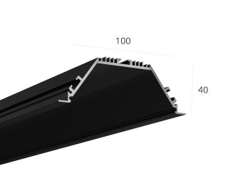 Profil HOKASU 100/40 IN ral9005 (difüzörsüz) — 2000mm