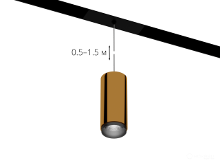 Lamp HOKASU OneLine Tube Hang Zoom (GOLD/D55/120mm — 4K/10W/12-50deg)