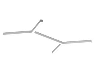 Lamp HOKASU Molecule S50 (RAL9003/6x634mm/LT70 — 4K/80W)