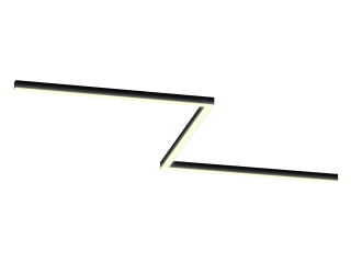 Lamp ЗигЗаг S50 (RAL9005/3x1250mm-90/LT70 — 3K/78W)