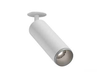 Recessed lamp HOKASU Tube IN Zoom (RAL9003/D55/120mm — 4K/10W/12-50deg)
