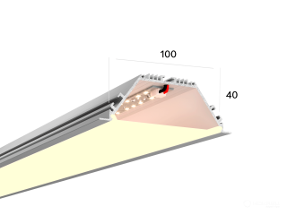 Linear lamp HOKASU 100/40 IN noPS (Anod/500mm/LT70 — 3K/11W)