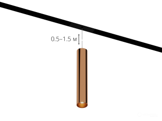 Lamp HOKASU OneLine Tube Hang (COPPER/D55/320mm — 3K/10W/10deg)
