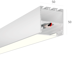 Linear lamp HOKASU S50 noPS (RAL9003/500mm/LT70 — 4K/11W)