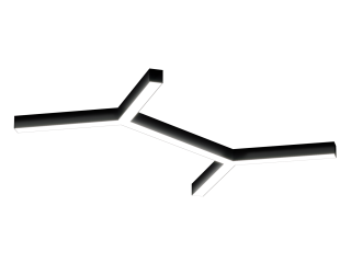 Lamp HOKASU Molecule 35/40 (RAL9005/6x415mm/LT70 — 4K/56W)