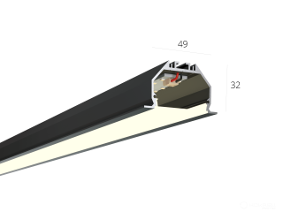 Линейный светильник HOKASU 49/32 IN noPS (RAL9005/500mm/LT70 — 4K/11W)