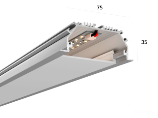 Линейный светильник HOKASU 75/35 IN (Anod/500mm/LT70 — 3K/11W)