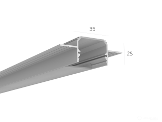 Aluminium LED profile LINE 3525 FANTOM LT70 (diffuser in kit) — 2000mm