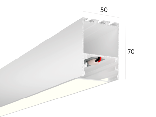 Linear lamp HOKASU 50/70 noPS (RAL9003/500mm/LT70 — 4K/11W)