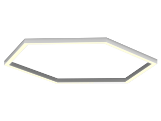 Lamp Шестигранник S50 (RAL9003/824*6mm/LT70 — 3K/104W)