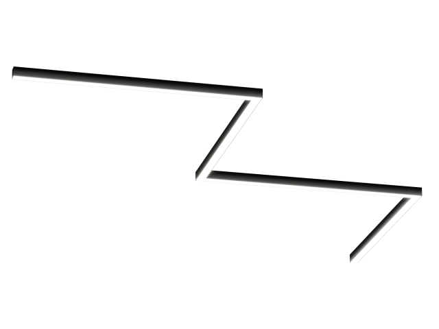 Lamp HOKASU Z 35/40 (RAL9005/4x1250mm-90/LT70 — 4K/104W)