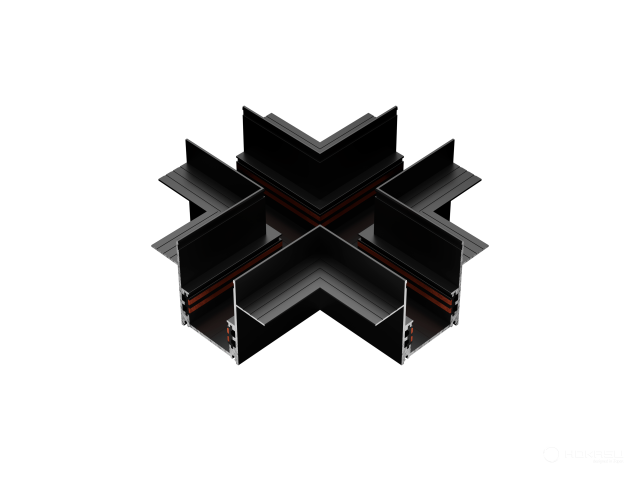 Connecting element HOKASU OneLine Edgeless (X/RAL9005)