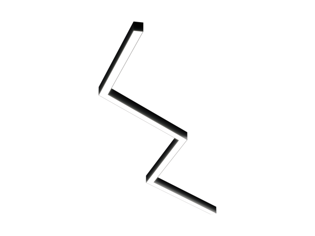 Lamp HOKASU Z S50 (RAL9005/4x877mm-135/LT70 — 4K/72W)