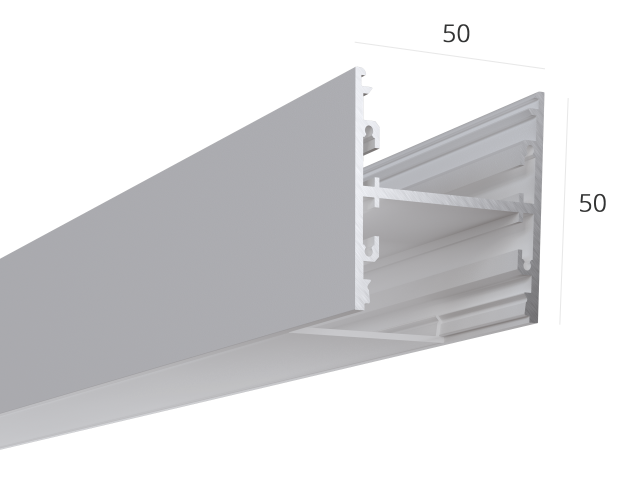 Profile HOKASU S50 Up&Down ral9003 LT70 (diffuser in kit) — 2000mm