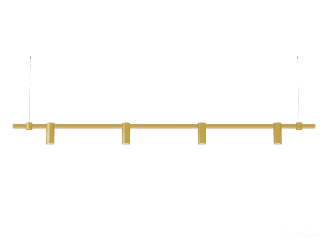 Pendant lamp HOKASU PL9 (GOLD/2000mm – D55/140mm/4K/40W/38deg)