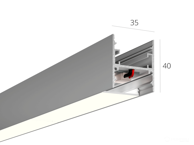 Linear lamp HOKASU 35/40 U&D (Anod/3000mm/LT70 — 4K/66W)
