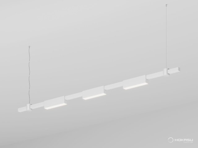 Pendant lamp HOKASU PL11 (RAL9003/1500mm – 200mm/LT70/4K/18W/120deg)