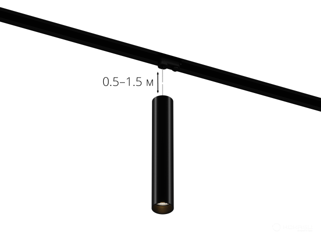 Lamp HOKASU Tube Hang TR4 (RAL9005/D55/320mm — 5K/10W/10deg)