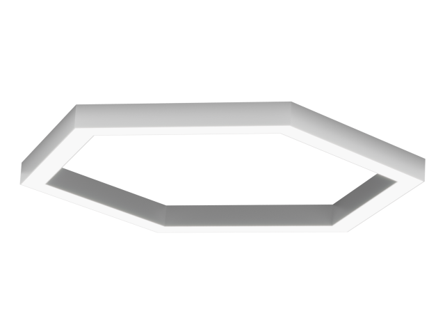 Lamp HOKASU Hexagon 35/40 (RAL9003/404*6mm/LT70 — 4K/52W)