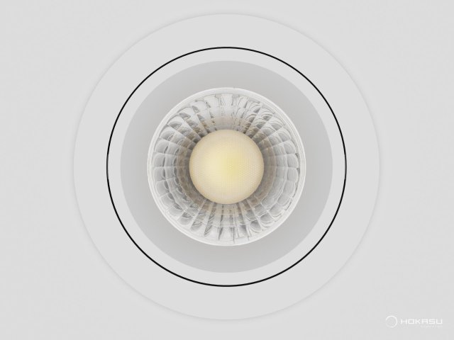 Lamp HOKASU DOT Spin noPS (RAL9003 — 3K/20W/60deg/CRI90)