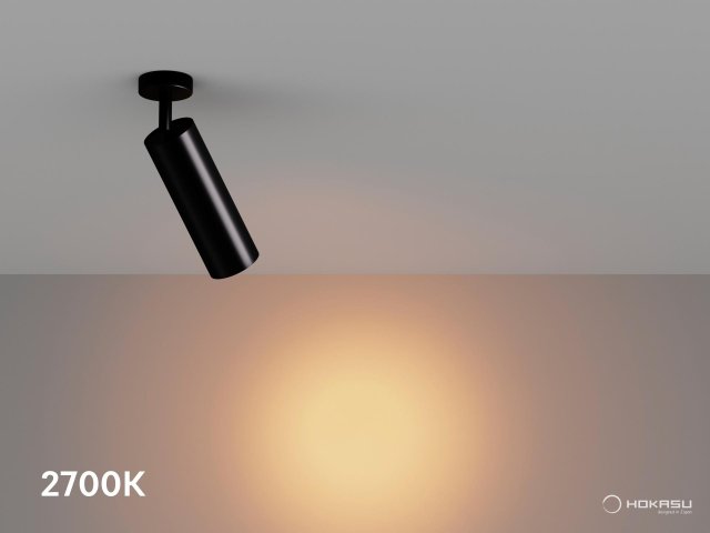 Lamp HOKASU Tube ON with swivel mounting