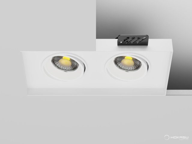 Lamp HOKASU DOTs-S Spin (2/RAL9003 — 5K/10W/38deg)