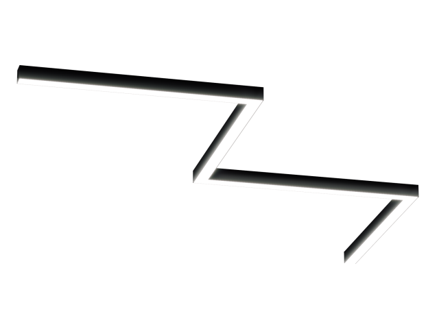 Lamp HOKASU Z S50 (RAL9005/4x840mm-90/LT70 — 4K/72W)