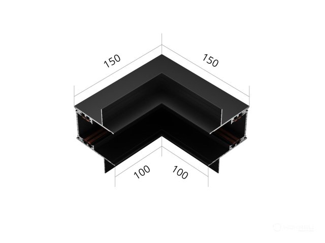 Connecting element HOKASU OneLine Edgeless (L2/RAL9005)