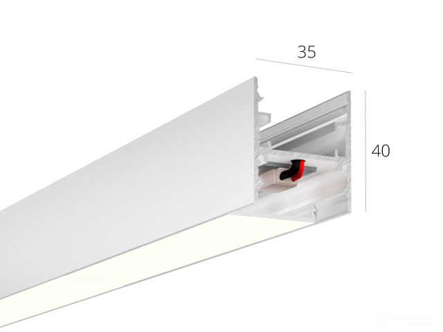 Linear lamp HOKASU 35/40 U&D (RAL9003/3000mm/LT70 — 4K/66W)