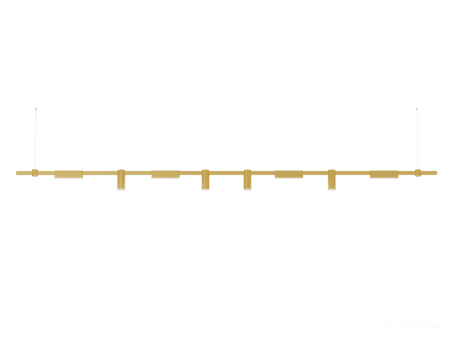 Pendant lamp HOKASU PL10 (GOLD/3000mm – 200mm/LT70/120deg – D55/140mm – 3K/64W)