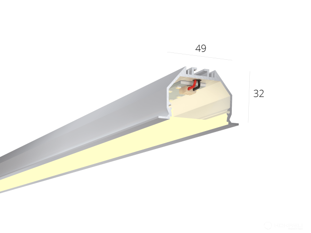 Linear lamp HOKASU 49/32 IN (Anod/1250mm/LT70 — 3K/28W)