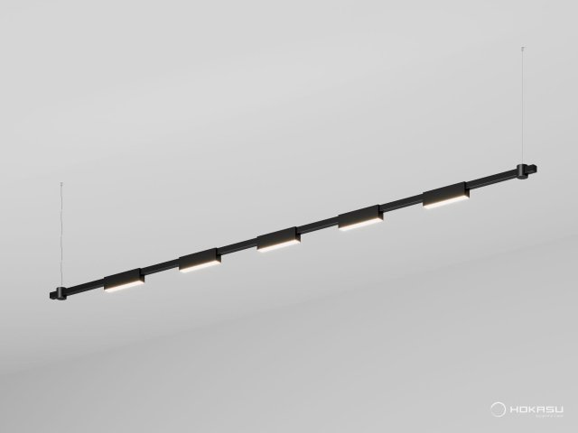 Pendant lamp HOKASU PL11 (RAL9005/2500mm – 200mm/LT70/3K/30W/120deg)