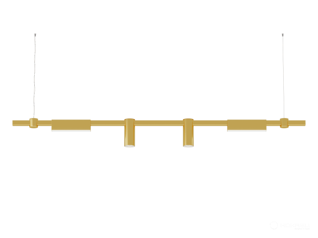 Pendant lamp HOKASU PL10 (GOLD/1500mm – 200mm/LT70/120deg – D55/140mm – 4K/16W)