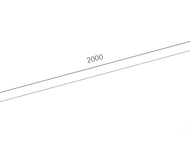 Wall lamp HOKASU WL1 (ral9005/2000mm — 4K/40W)