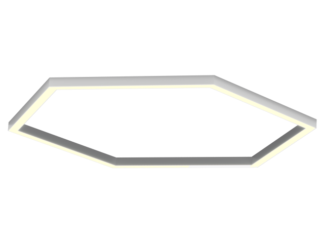Lamp HOKASU Hexagon S50 (RAL9003/824*6mm/LT70 — 3K/104W)